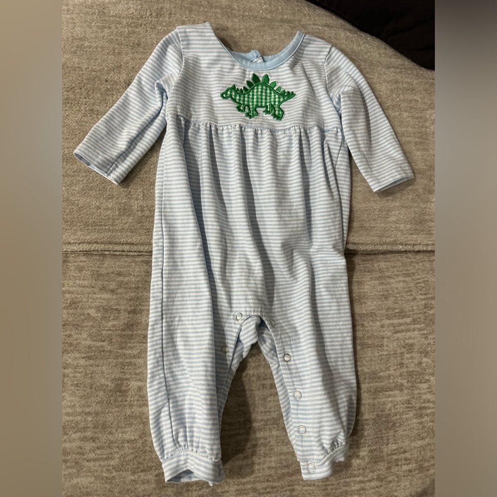 Boy stitchy fish romper